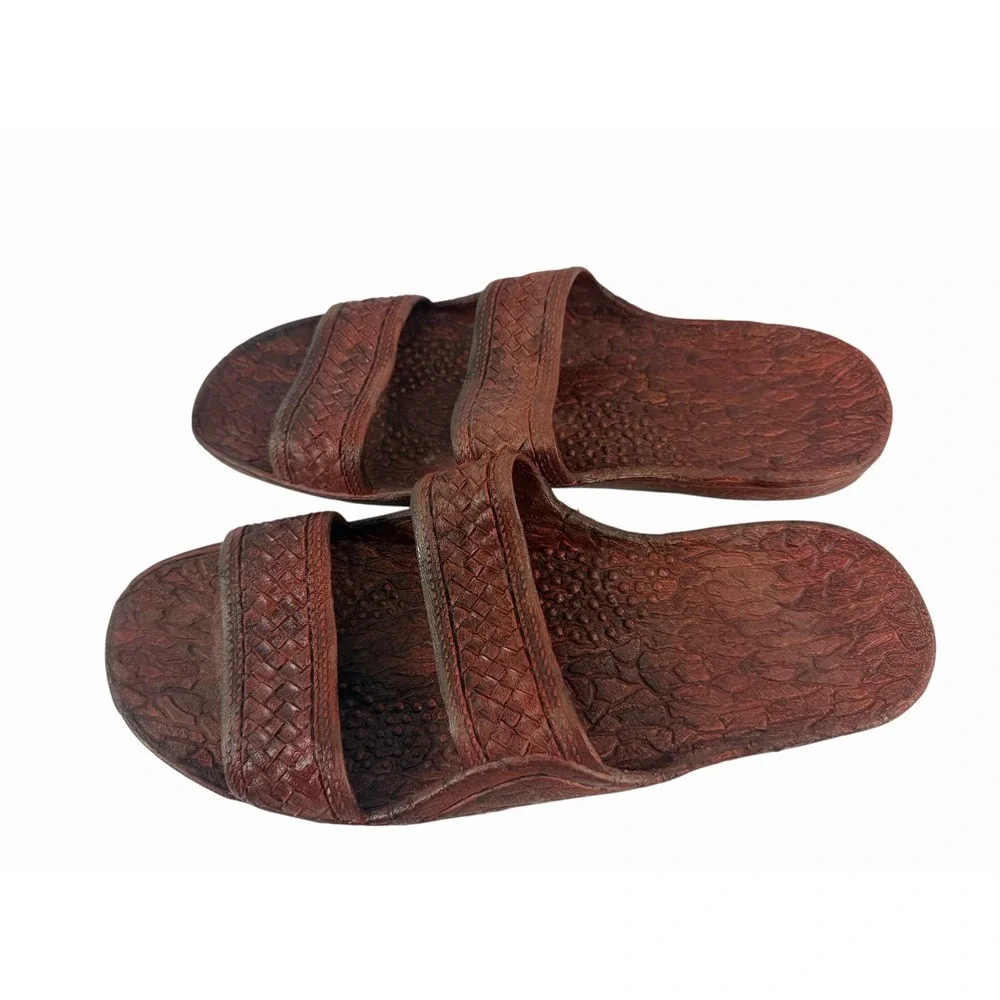 Brown Plastic Slides Women's 11